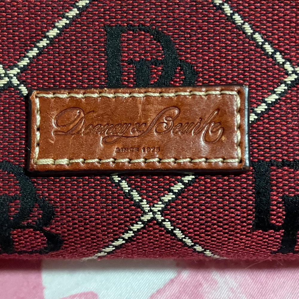 Authentic Dooney & Bourke Red Patterned storage c… - image 3